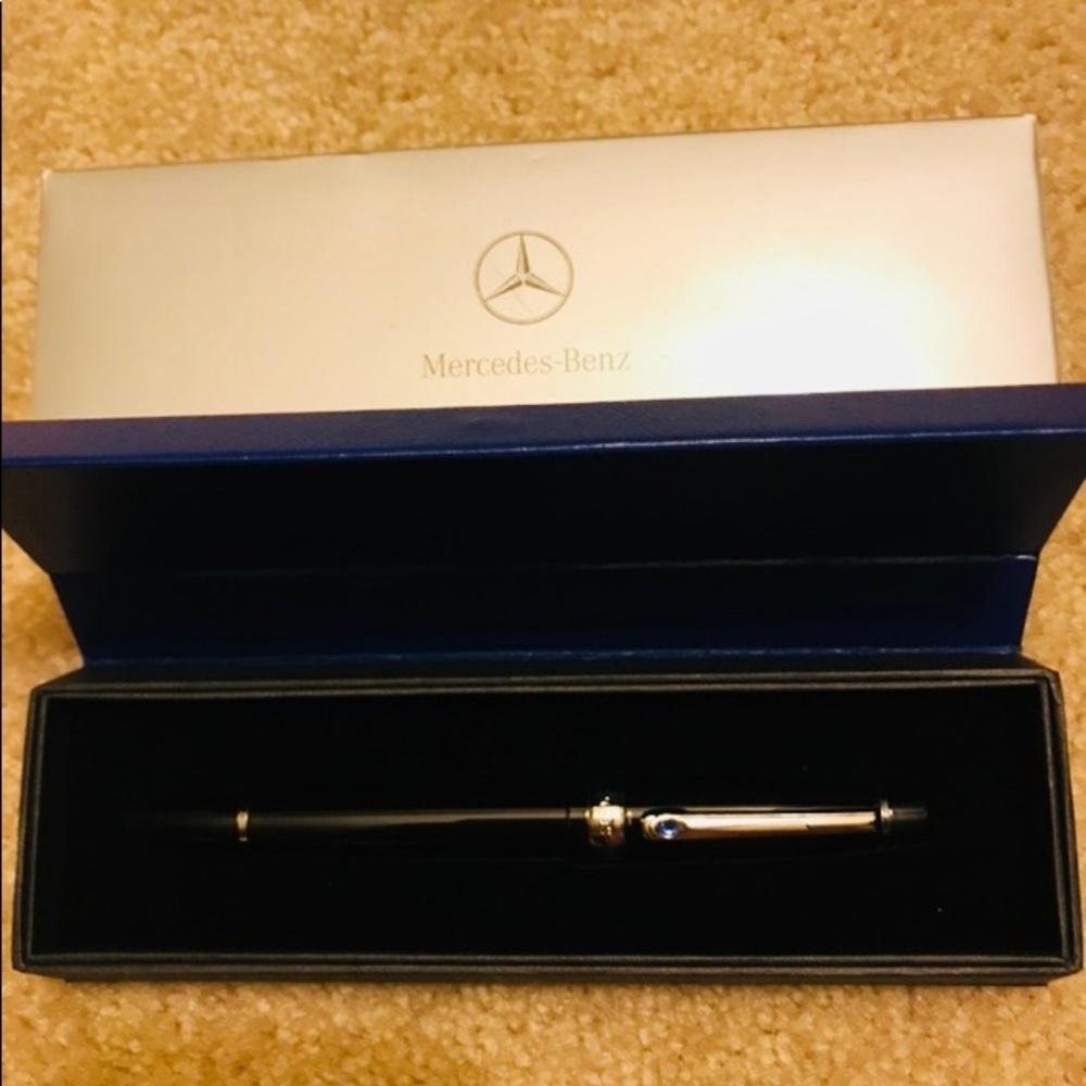 Mercedes-Benz Obsidian Black Silver Ballpoint Pen